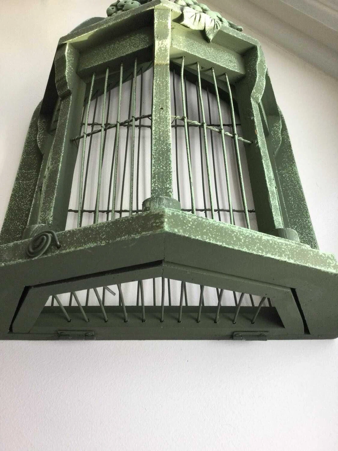 Decorative Green Birdcage Wall Hanging - photo 5