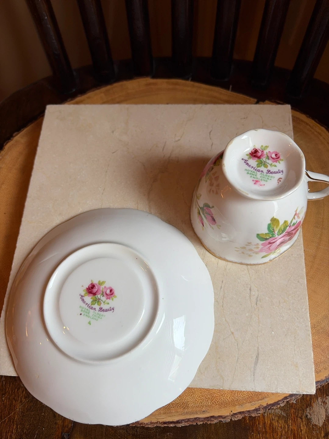 Gorgeous American Beauty Bone China Tea Cup - photo 3