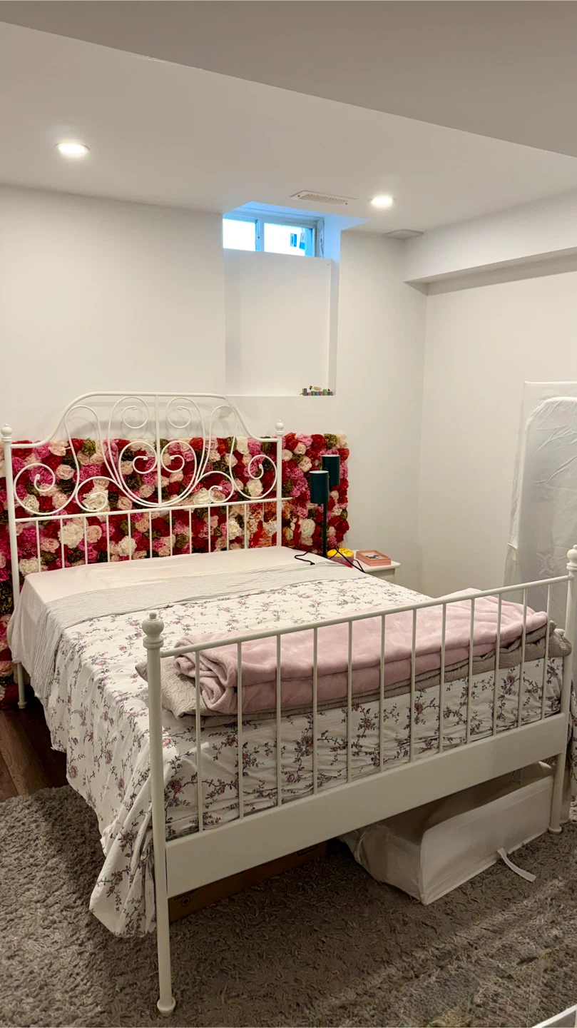 MELLGRUND IKEA bed frame, off white, full/double size