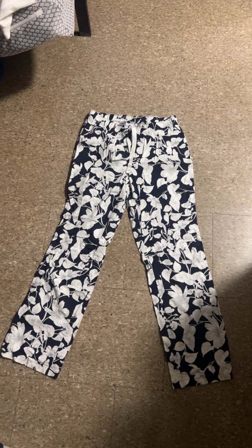 Navy and White Floral Lounge Pants