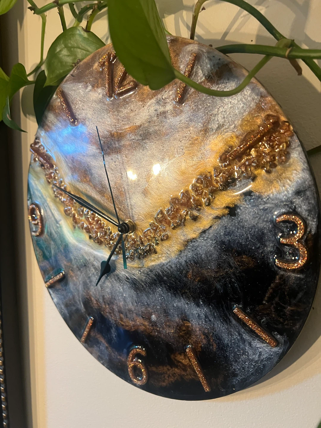Resin Wall Clock - Unique Art Design - photo 3