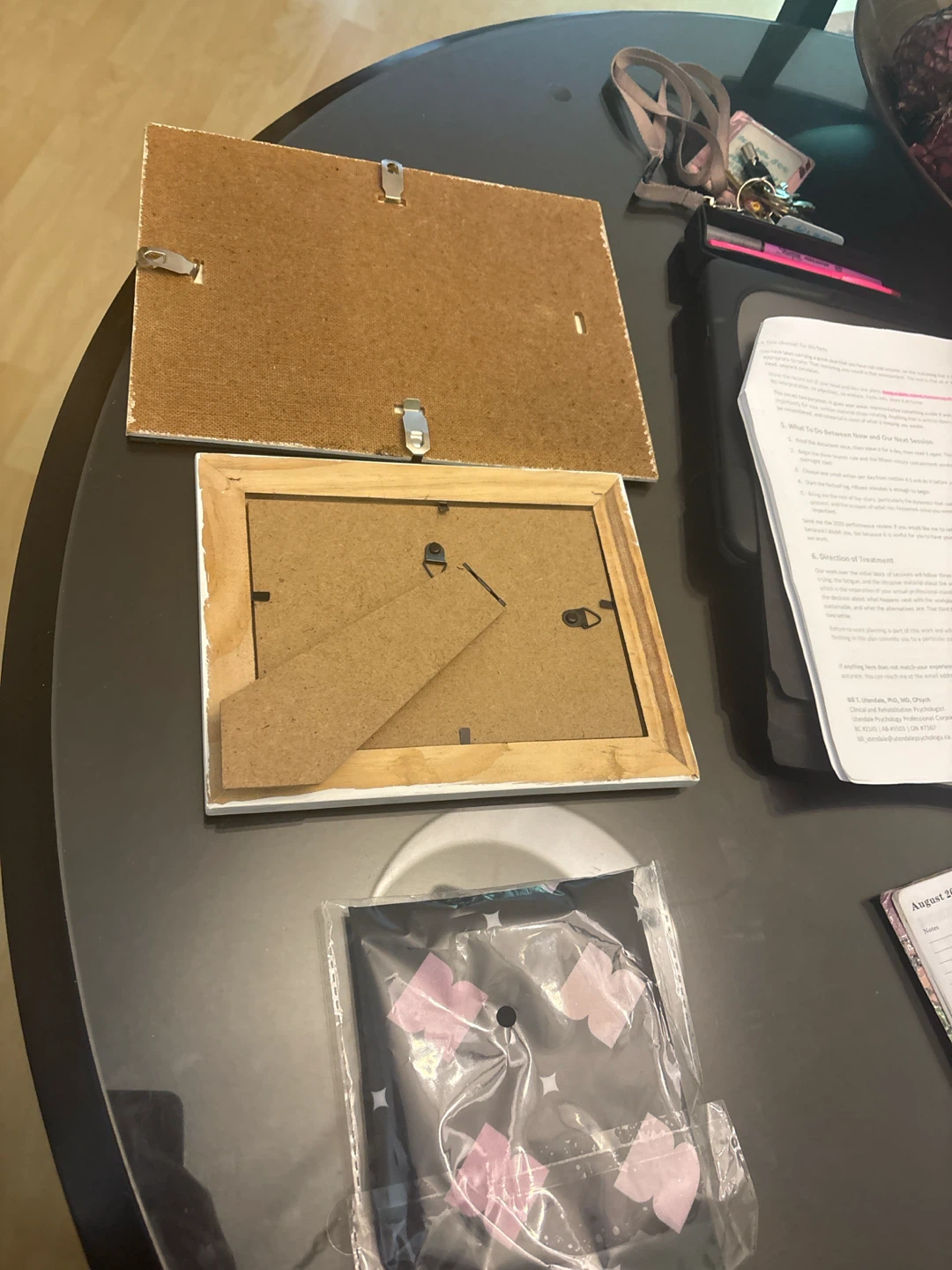 Small White Picture Frame with Pins and Cloth - photo 4