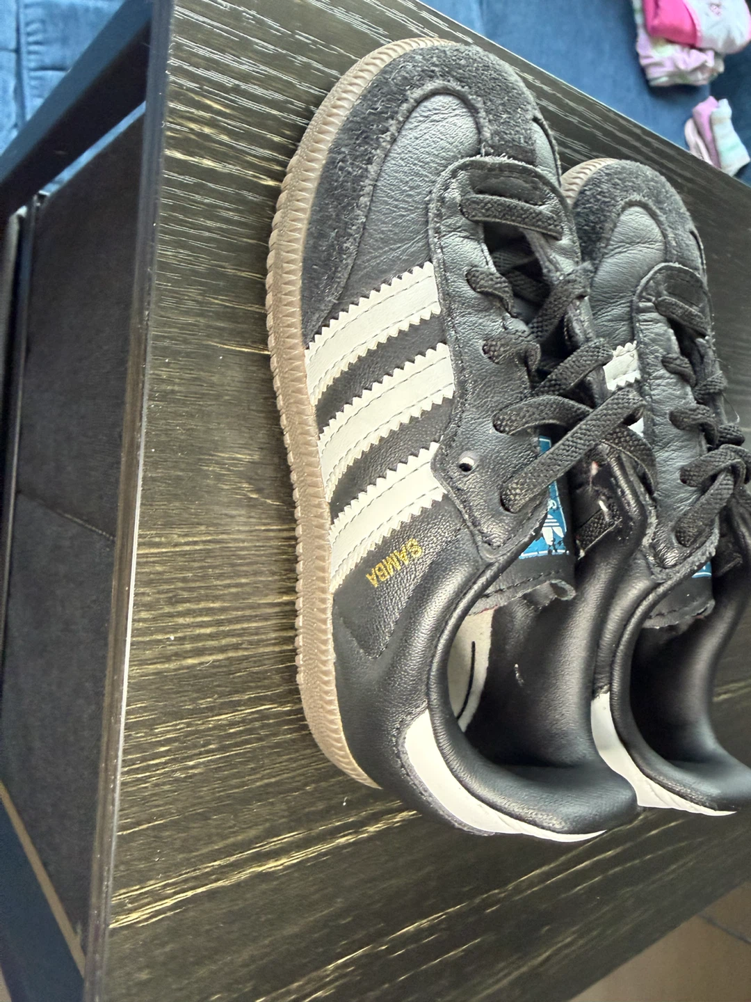 Adidas Black & White Sneakers – Toddler Size 9K - photo 2