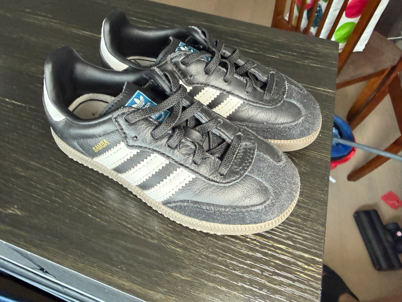 Adidas Black & White Sneakers – Toddler Size 9K - photo 3