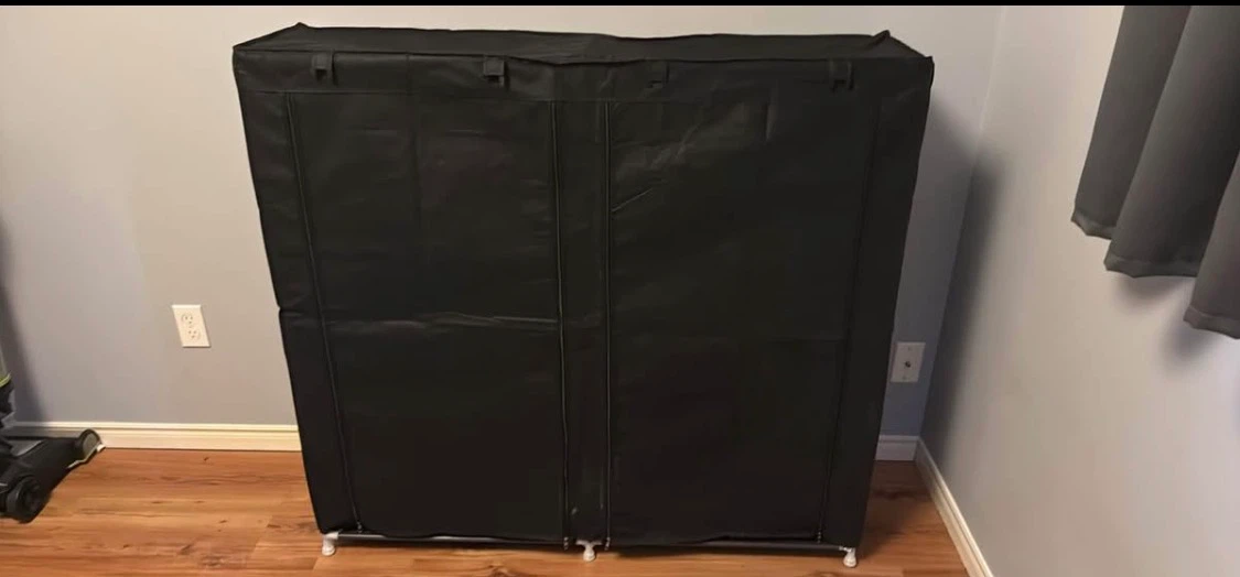 Double fabric shoe rack