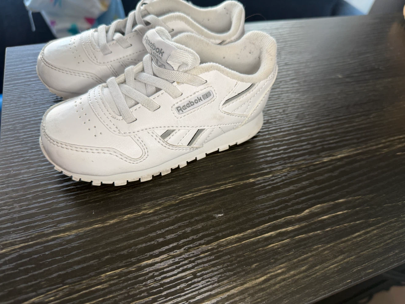 Reebok Classic White Sneakers – Toddler Size 8 - photo 2
