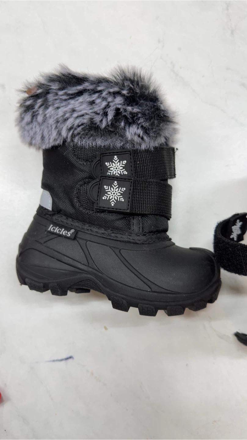 Icicles Black Winter Boots with Fur Trim - photo 3