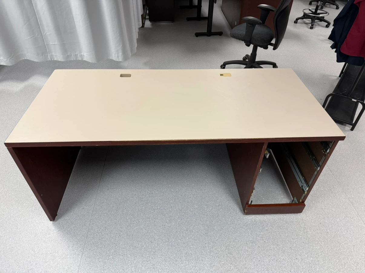 Large wood office desk