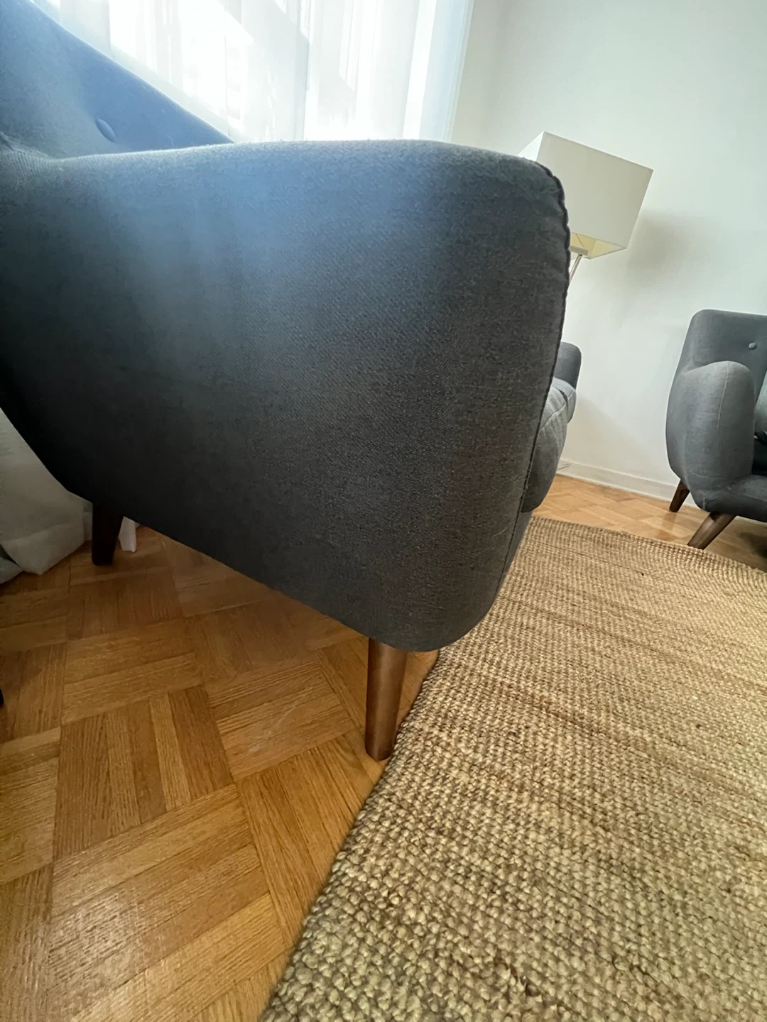 Pair of Dark Grey Loveseats + FREE coffee table - photo 2