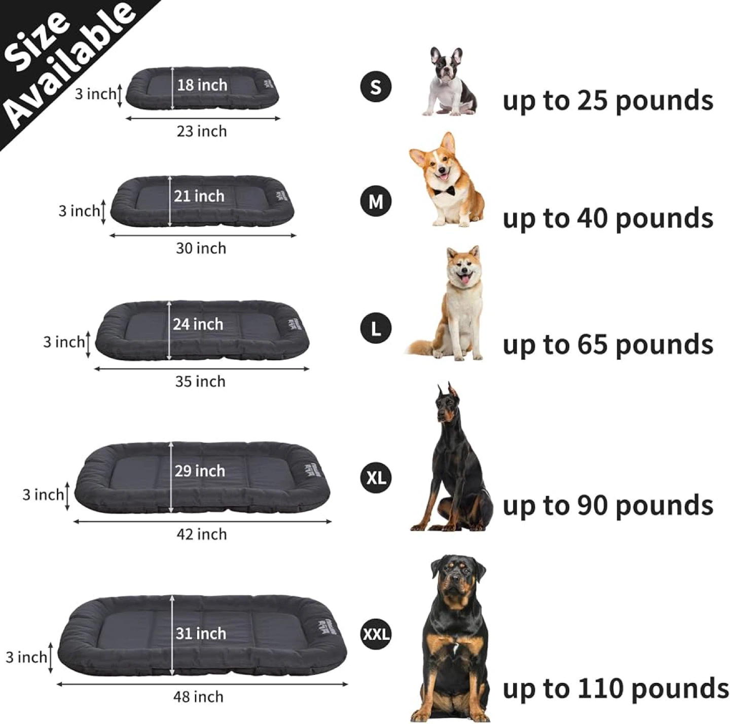 Softhola Durable Outdoor Dog Bed Chew Proof - Sealed - photo 3