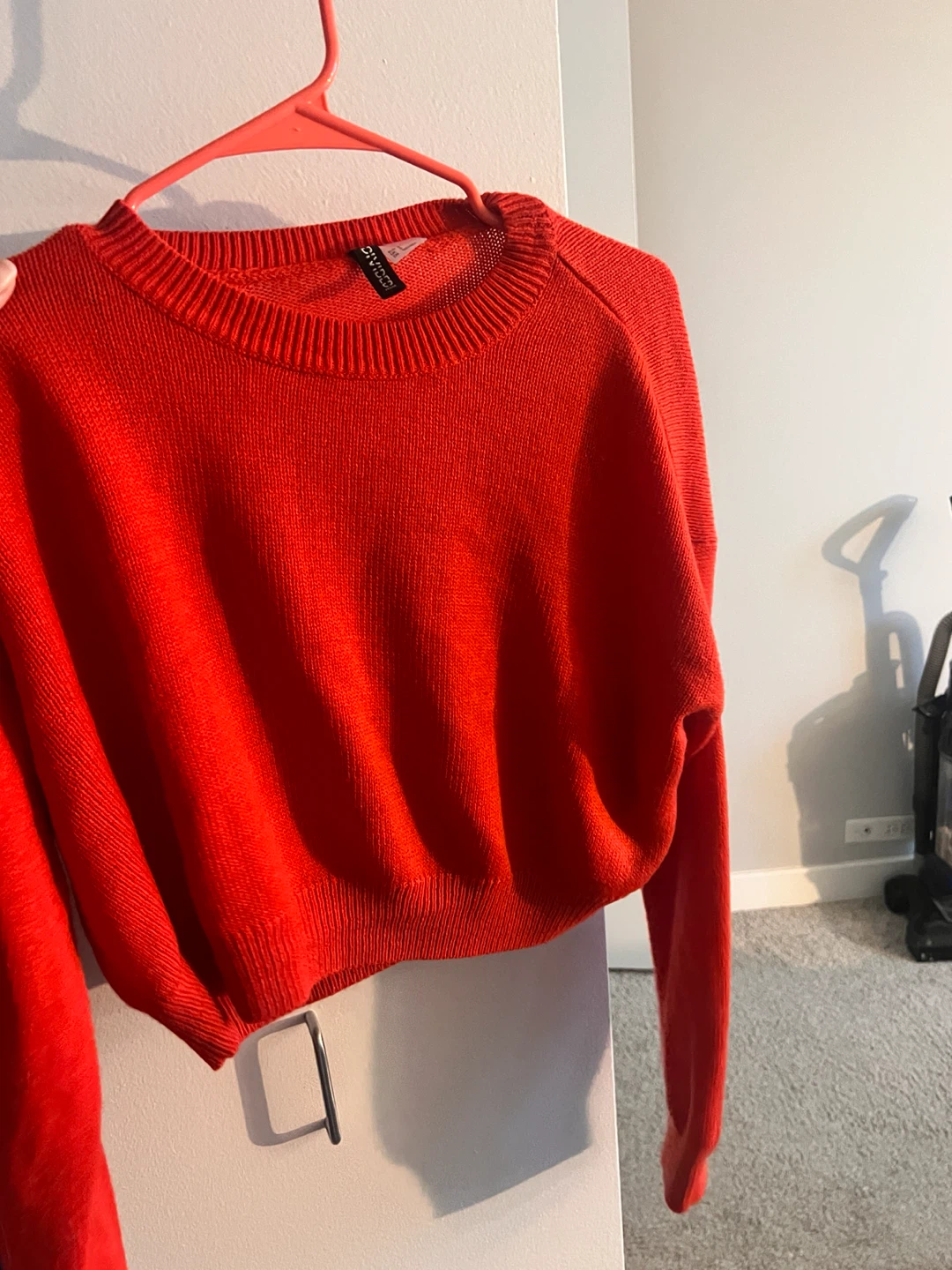 Divided by H&M Red Cropped Sweater