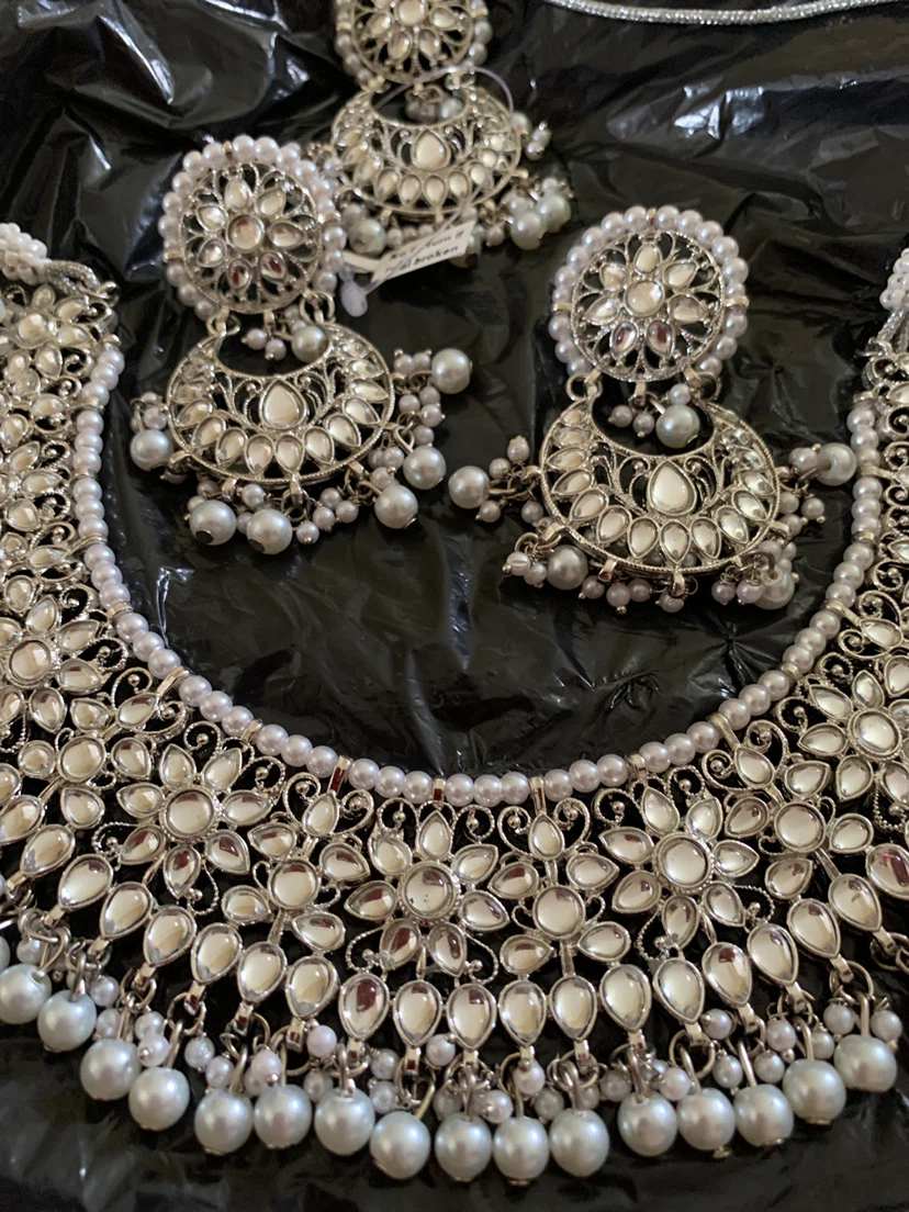 Indian Jewellery Set Necklace Earrings - photo 2