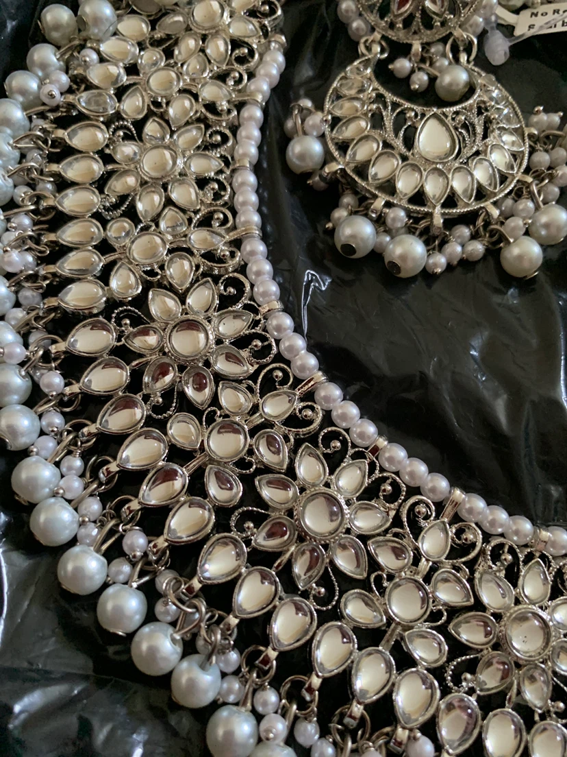 Indian Jewellery Set Necklace Earrings - photo 4