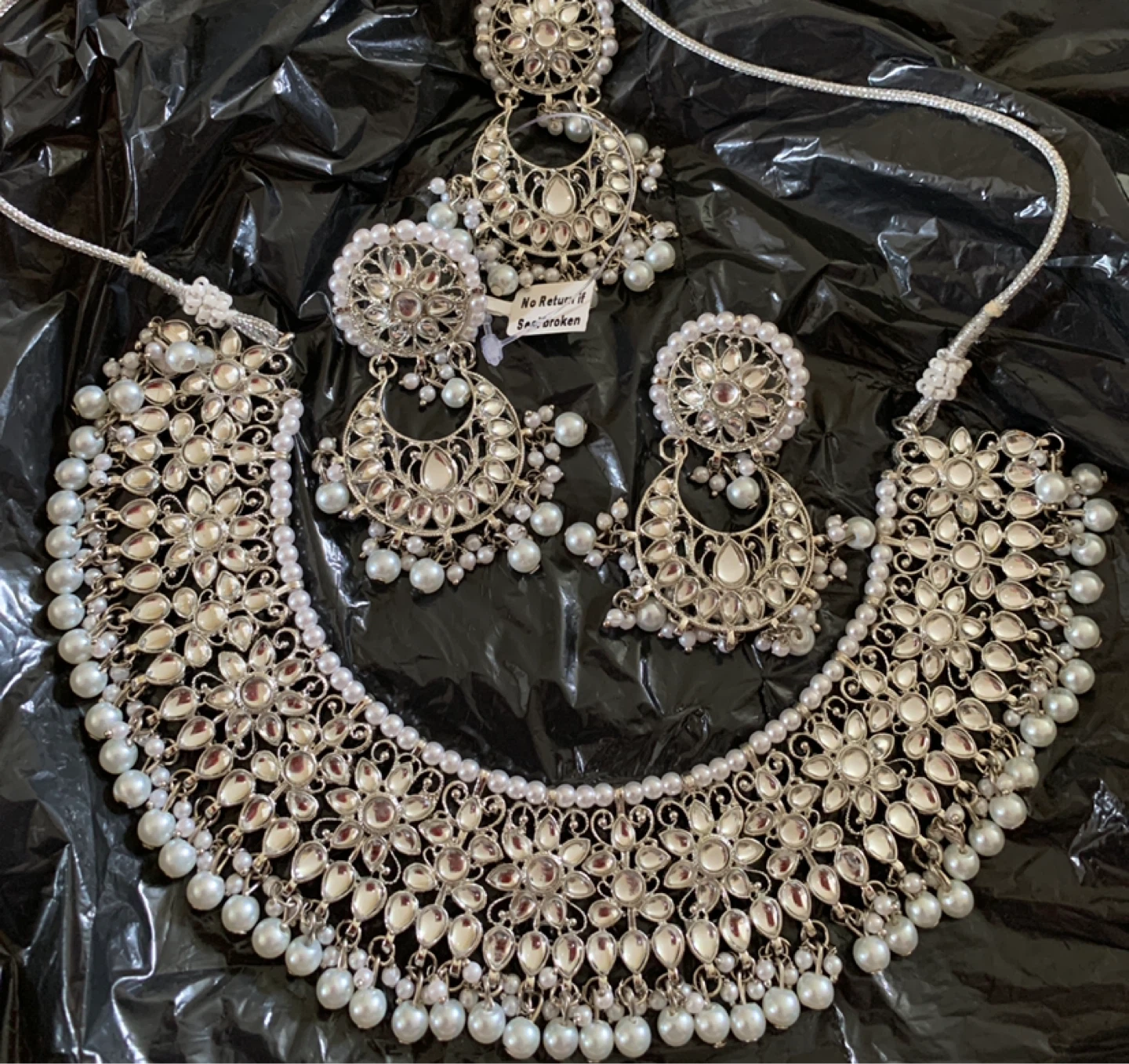 Indian Jewellery Set Necklace Earrings - photo 5