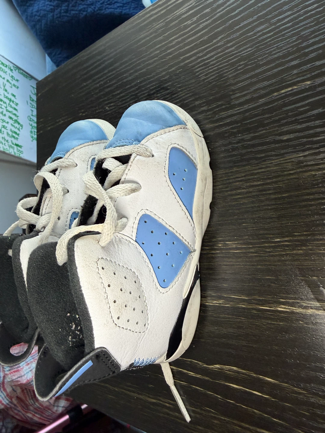 Jordan White & Blue High-Top Sneakers – Toddler Size 7C - photo 3