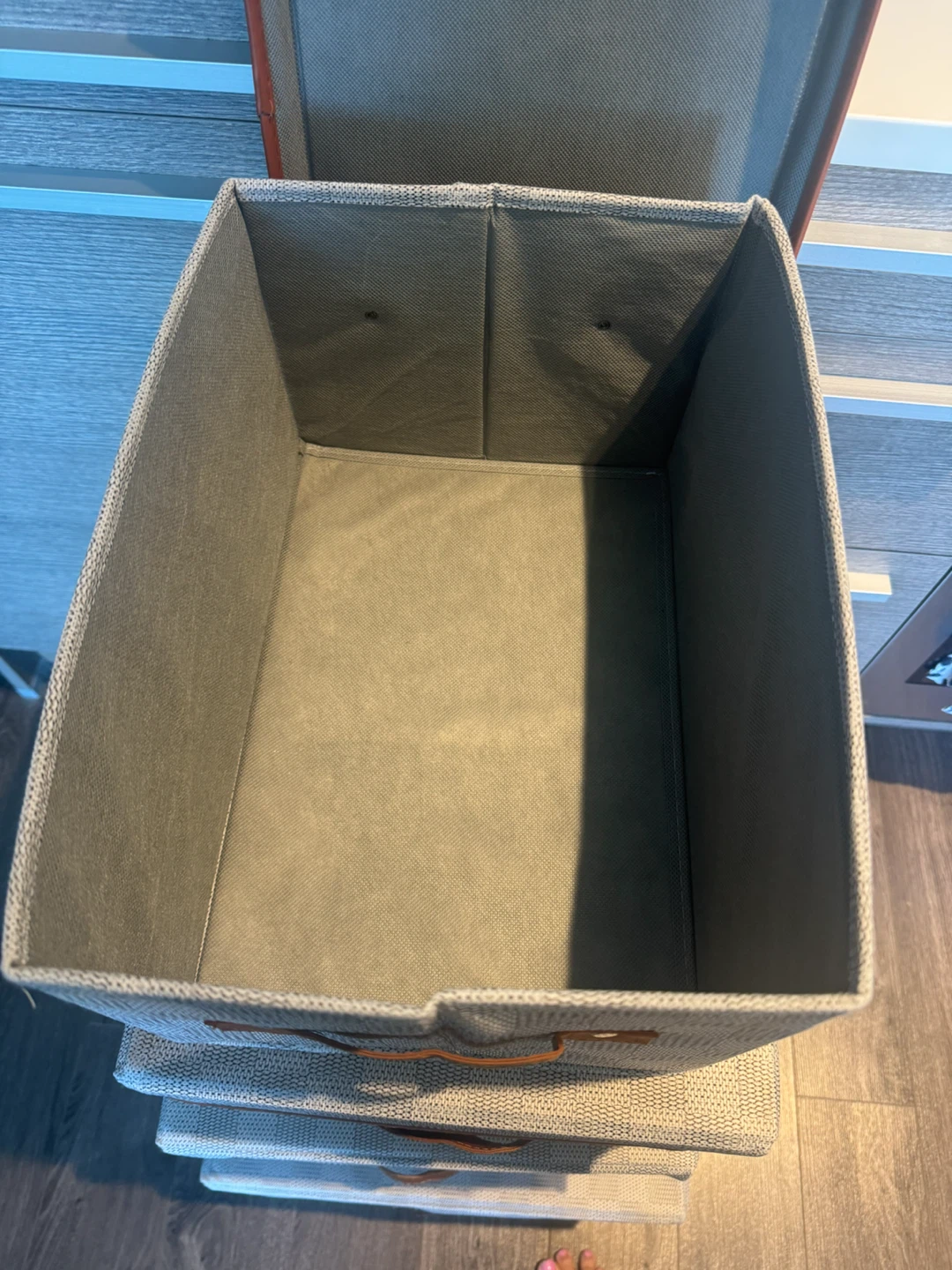 4 fabric storage boxes - photo 2