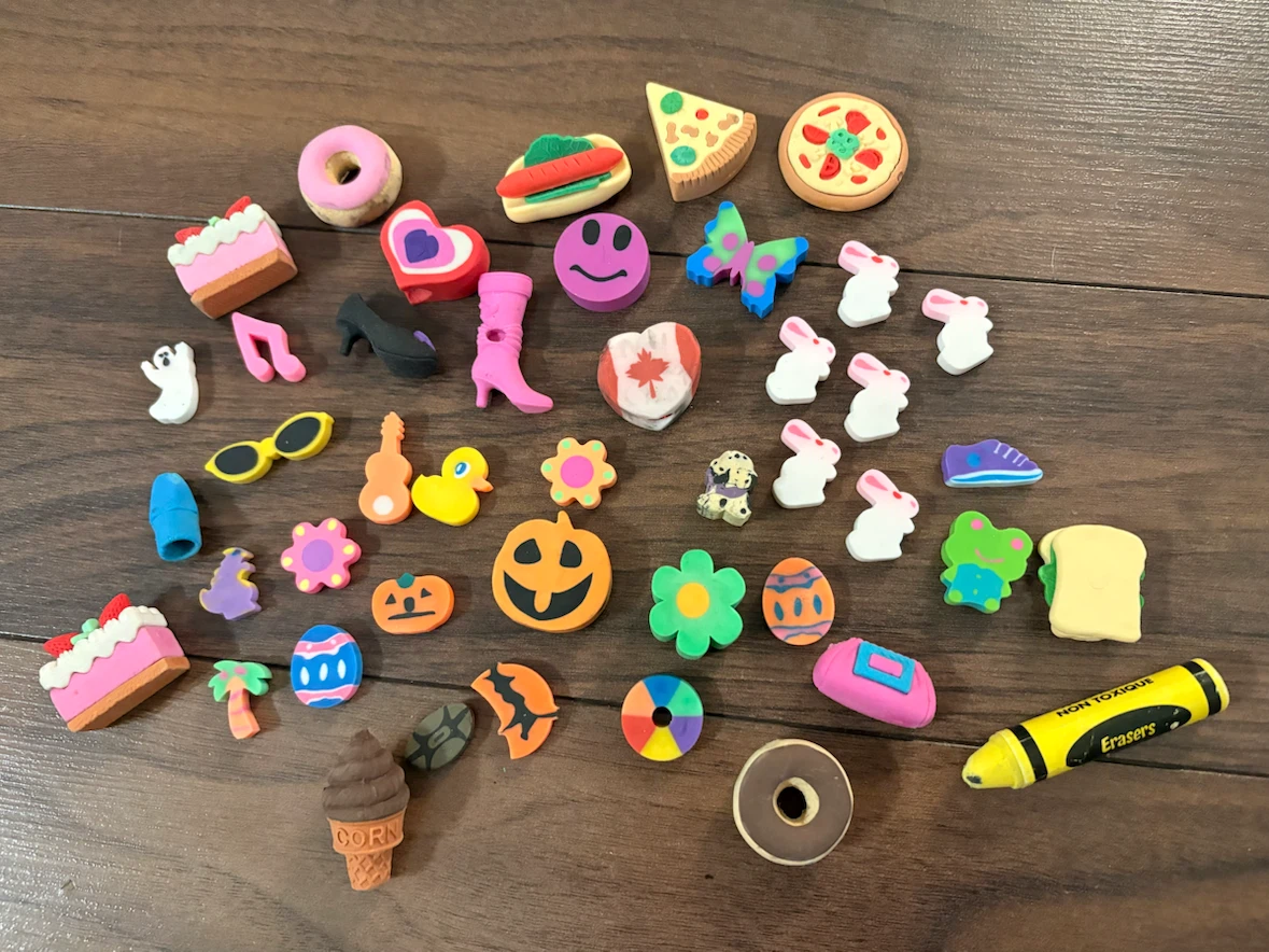 Novelty erasers