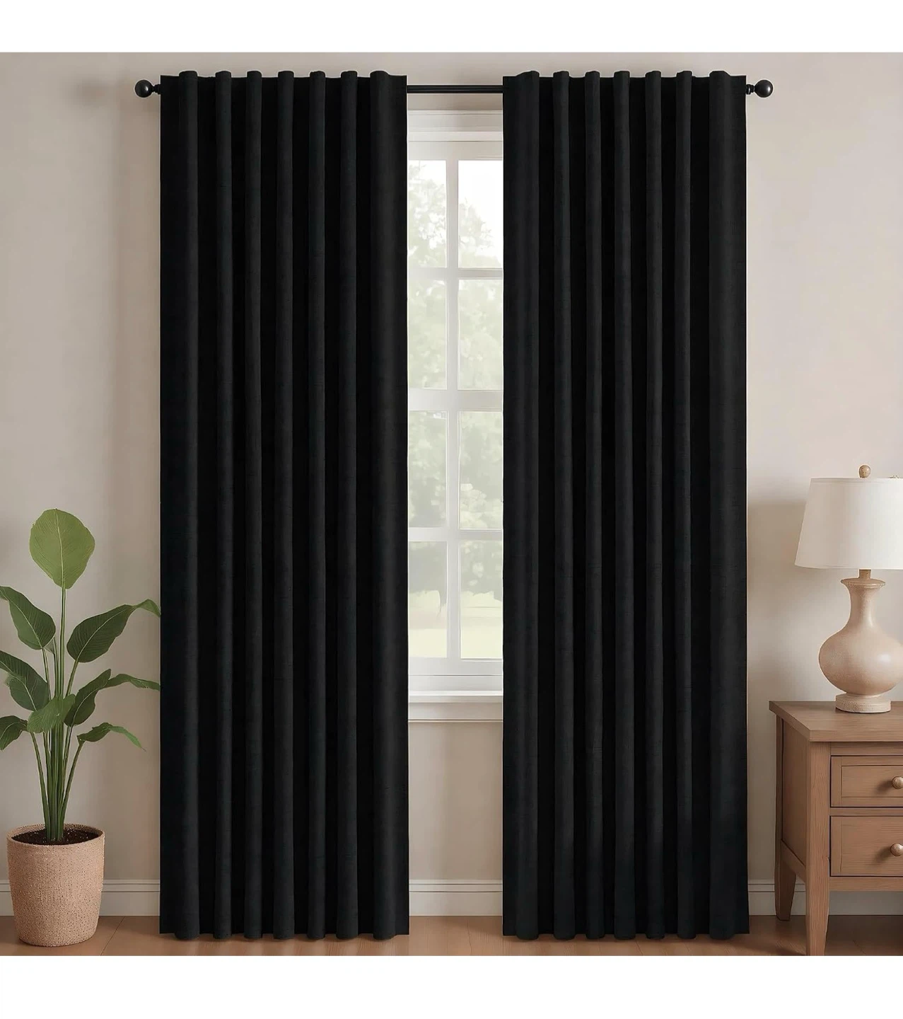 Black insulated curtain - photo 3