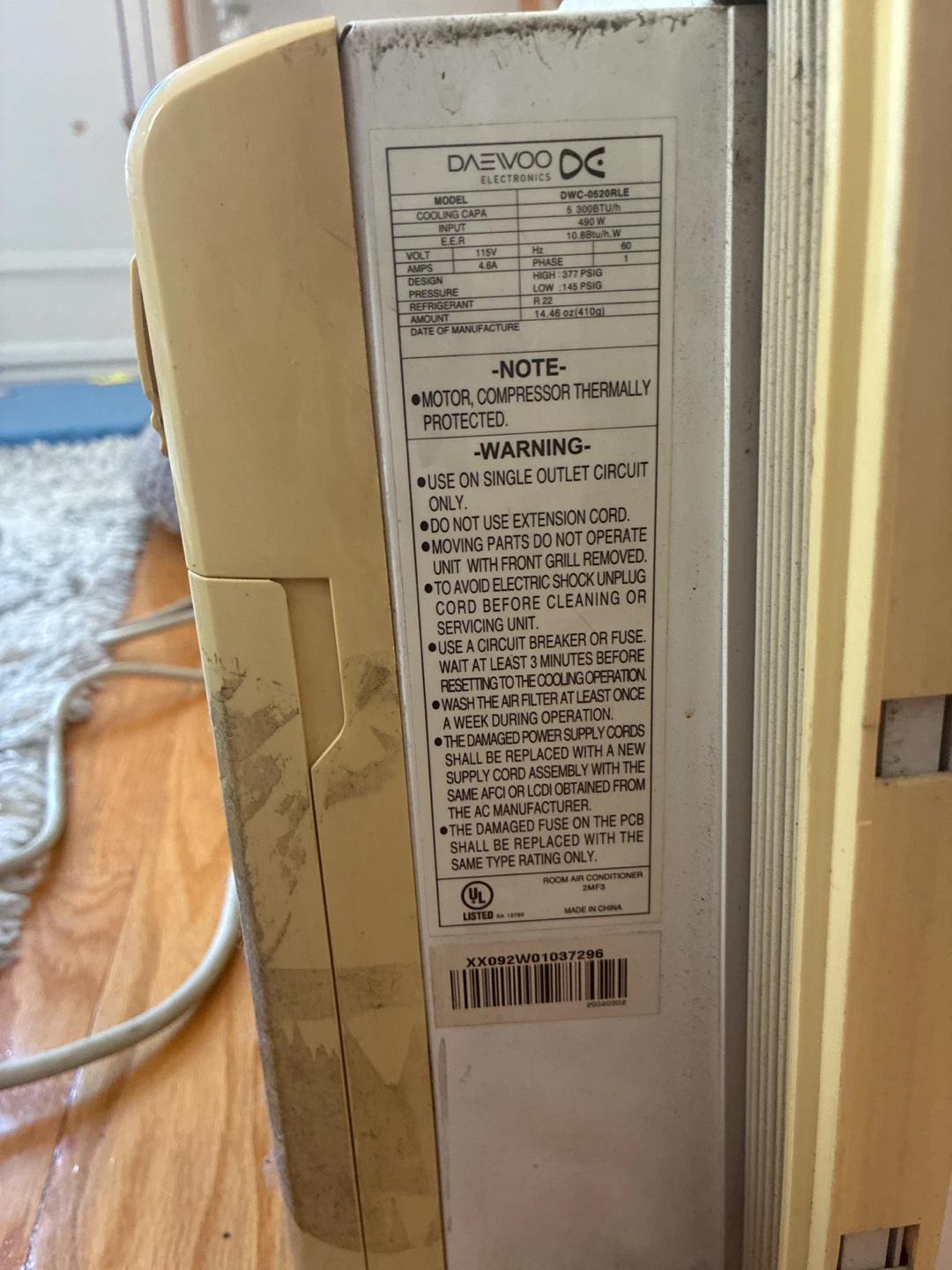 AC Daewoo window unit - photo 2