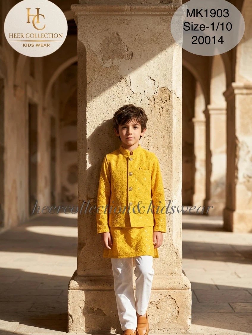 Heer Collection Kids Wear Boys Kurta Pajama Set - photo 2