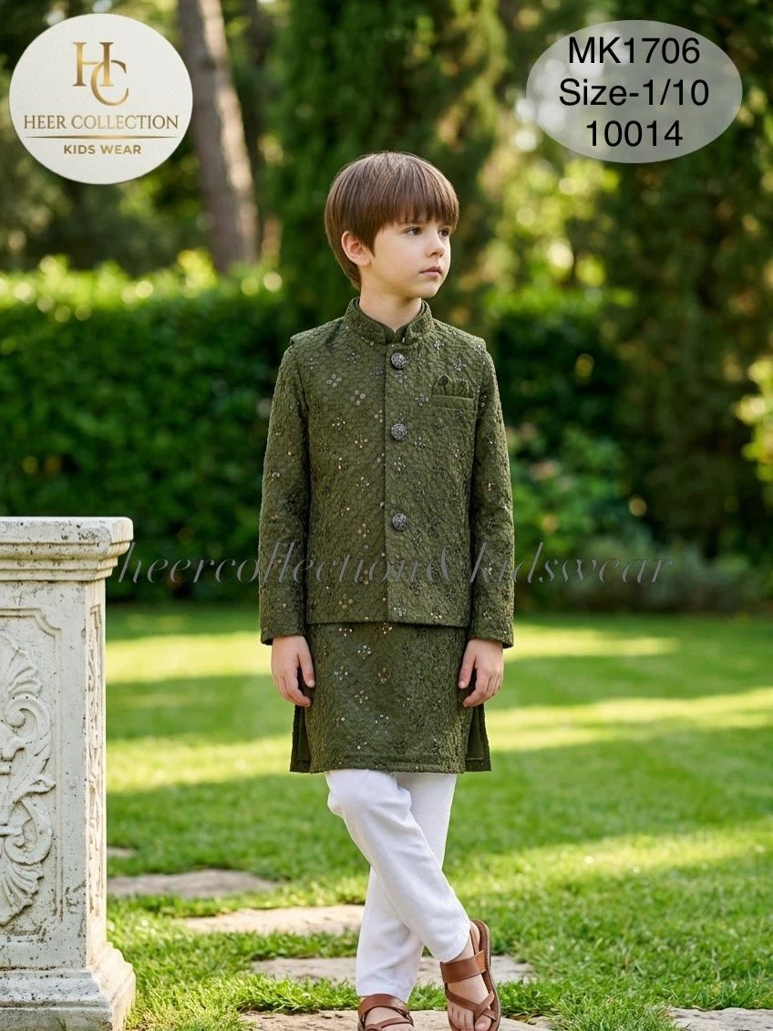 Heer Collection Kids Wear Boys Kurta Pajama Set - photo 5