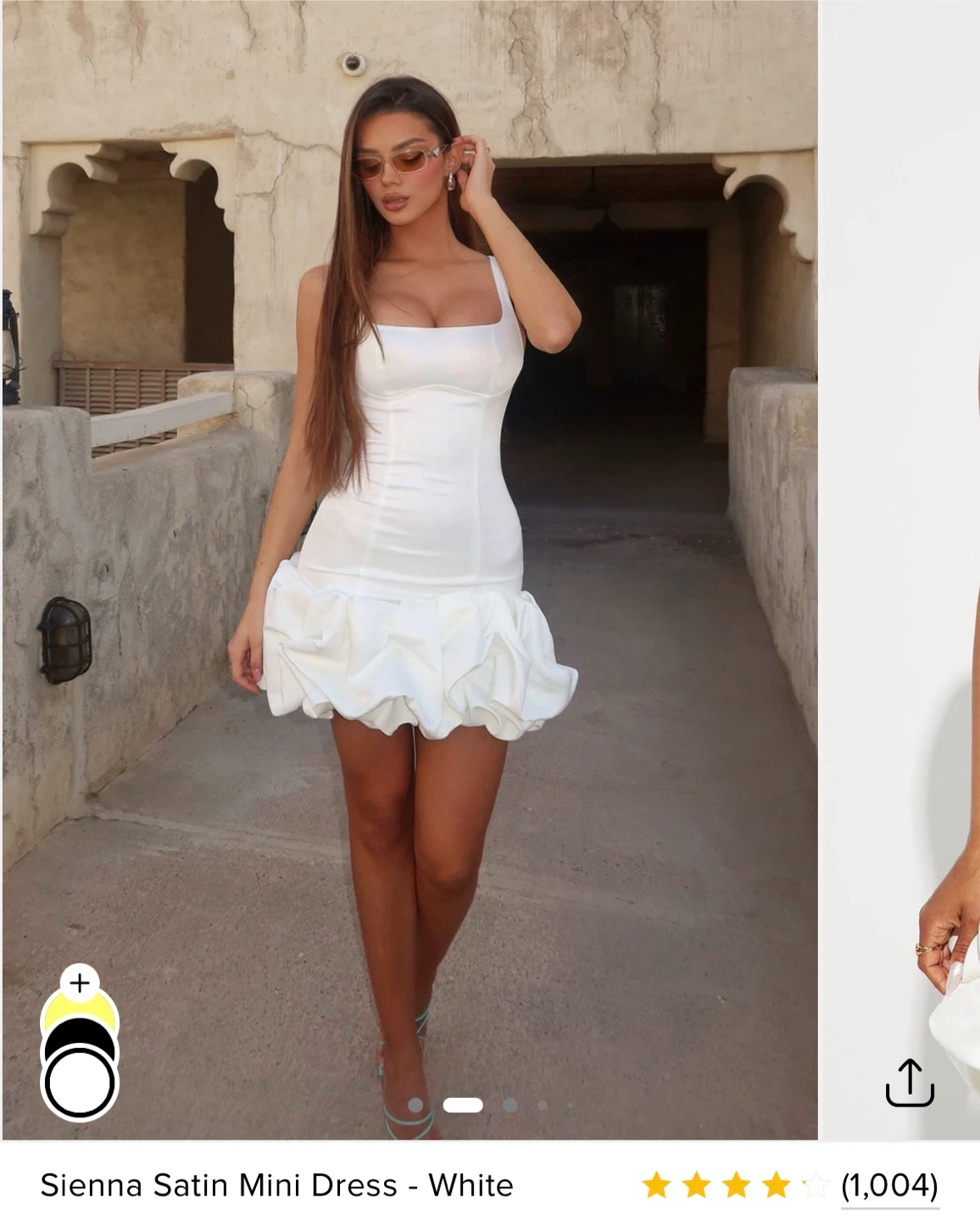 Fashion Nova Sienna Satin Mini Dress in white - photo 4