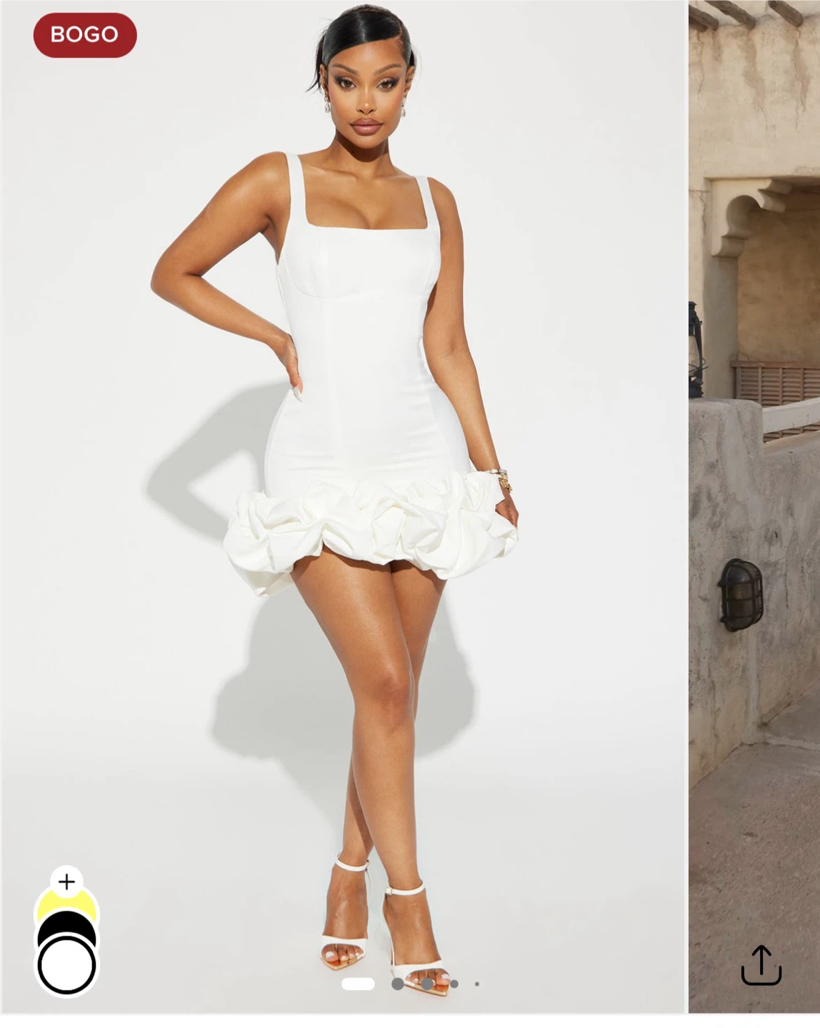 Fashion Nova Sienna Satin Mini Dress in white - photo 5