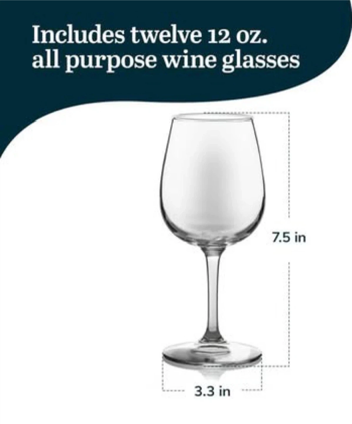 Libbey set of 12 all purpose wine glasses - photo 3