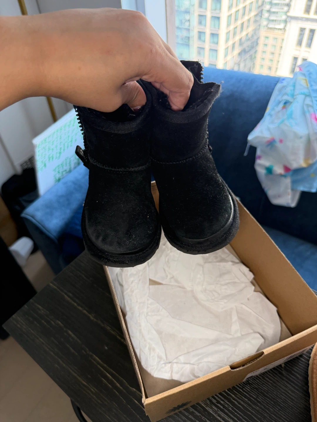 UGG Black Zip Boots w/ Original Box – Toddler Size 9 - photo 3