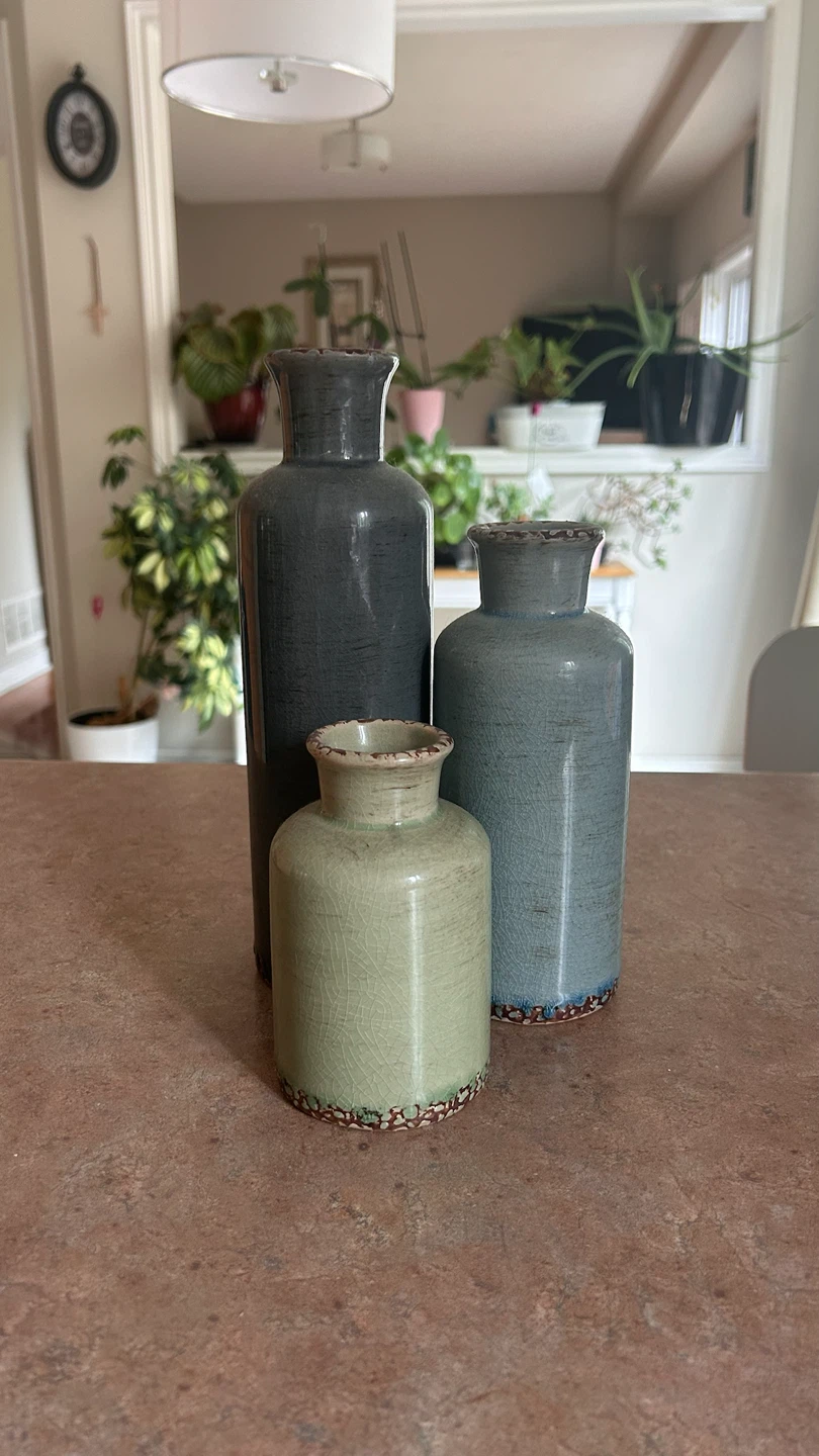 Set of 3 Ceramic Vases