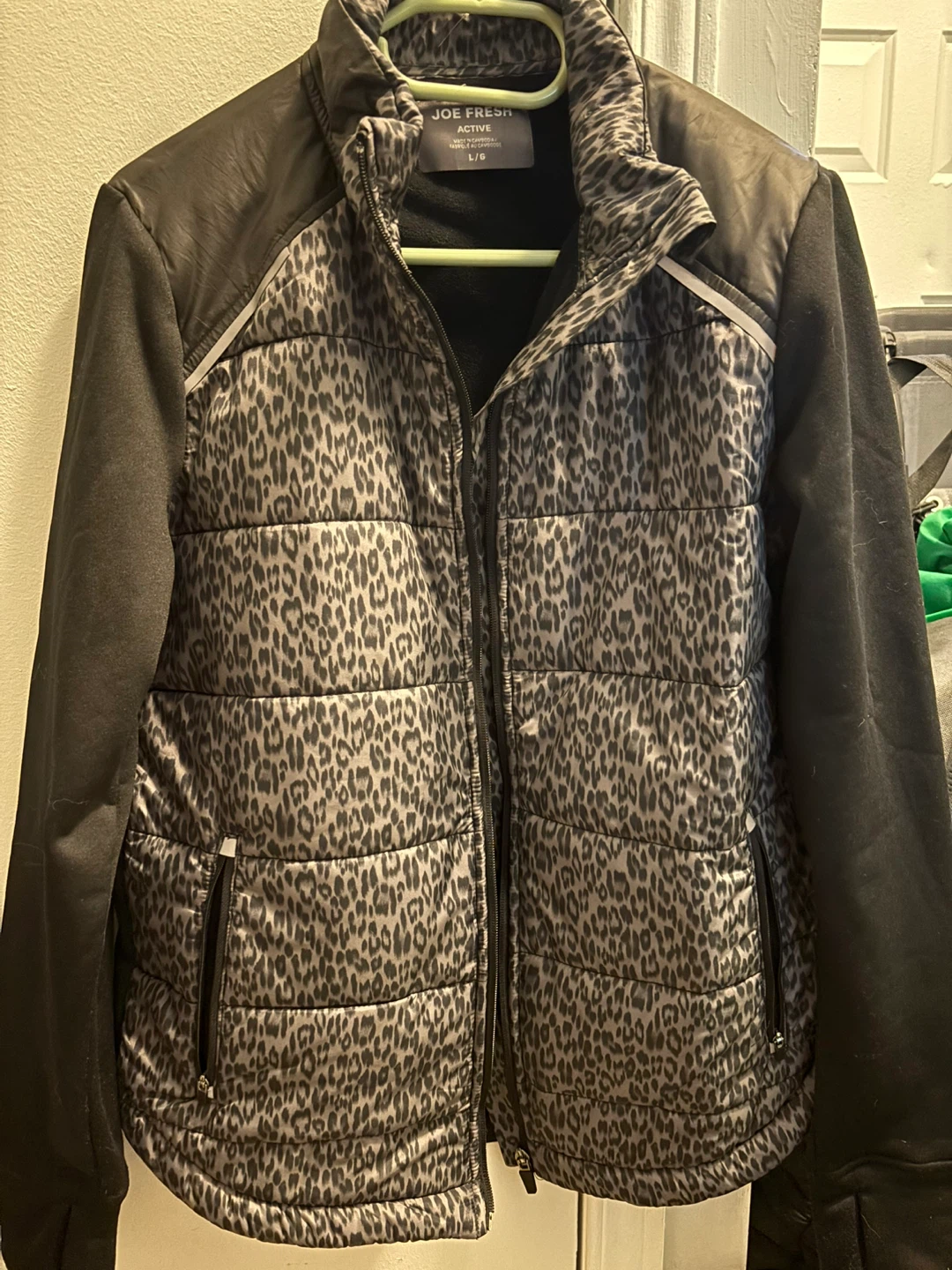 Joe Fresh Active Puffer Jacket with Leopard Print