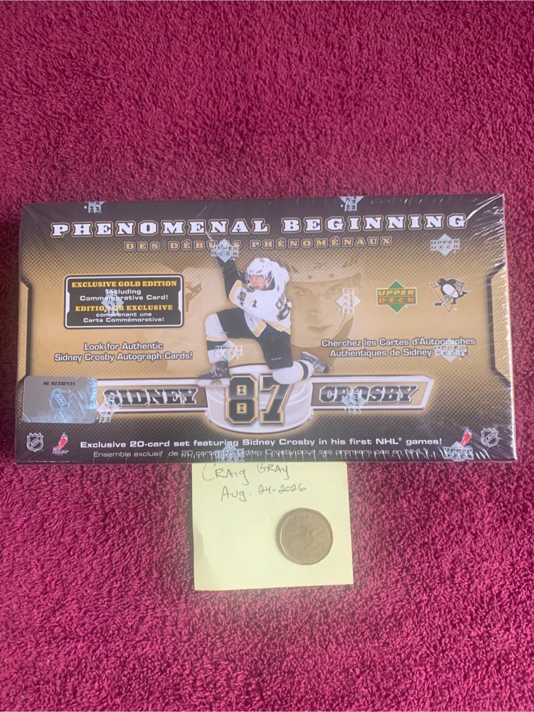 SIDNEY CROSBY PHENOMENAL BEGINNING FACTORY SEALED BOX
