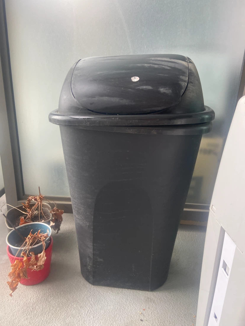 Black Swing-Top Trash Can