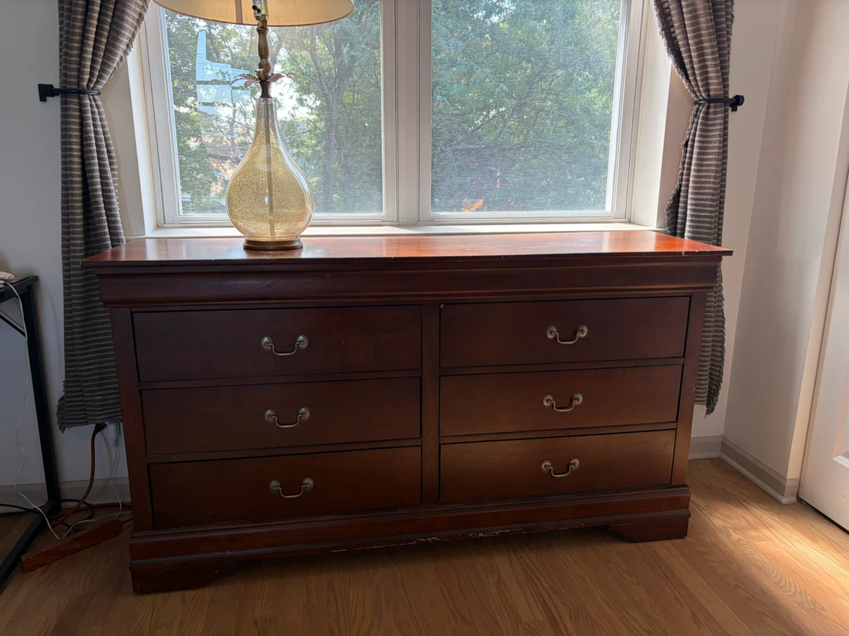 Cherry Wood Dresser with 6 Drawers - photo 3