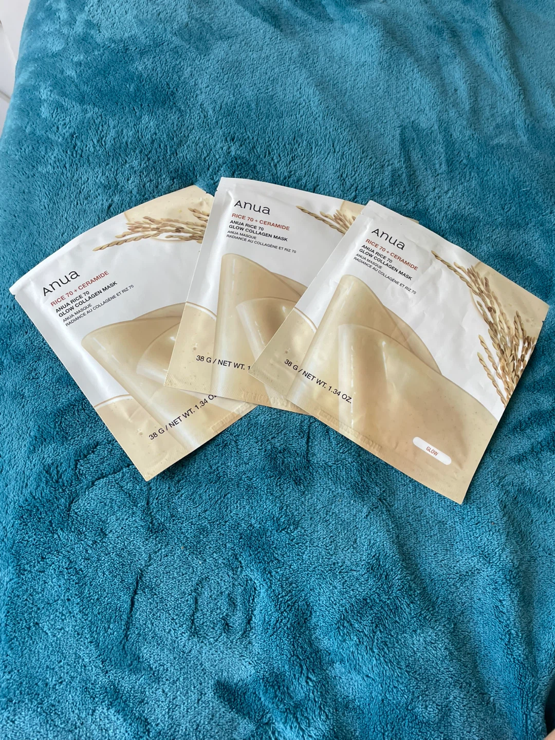 Anua 3 pc face collagen oat mask, jelly mask.