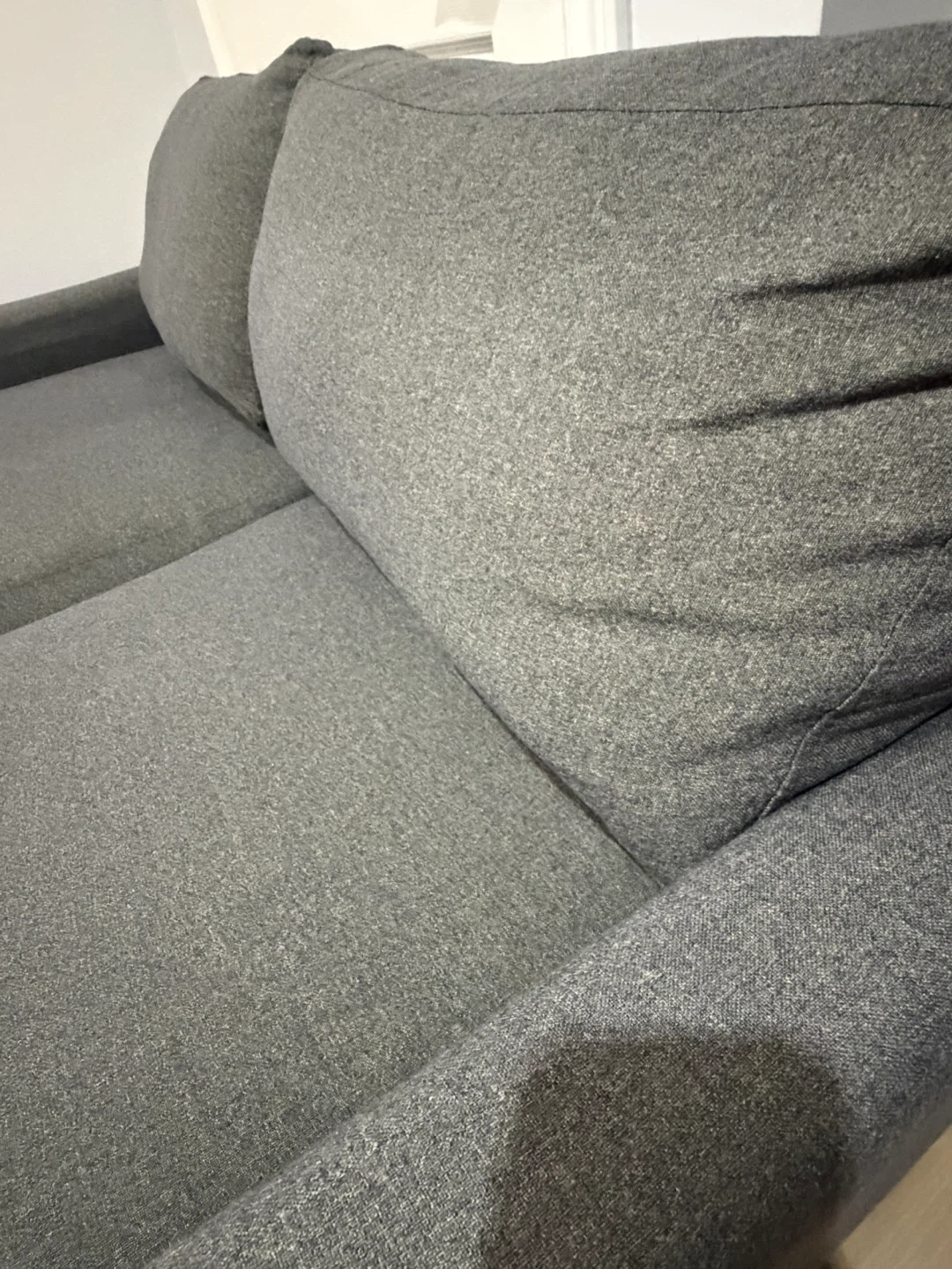 Grey 2 seater loveseat sofa - photo 3