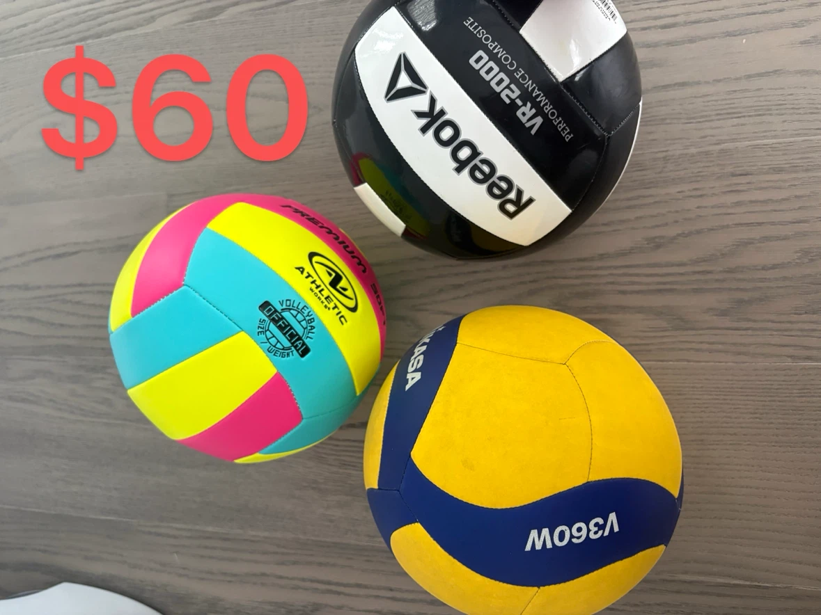 Reebok, Mikasa & Athletic Works Volleyballs