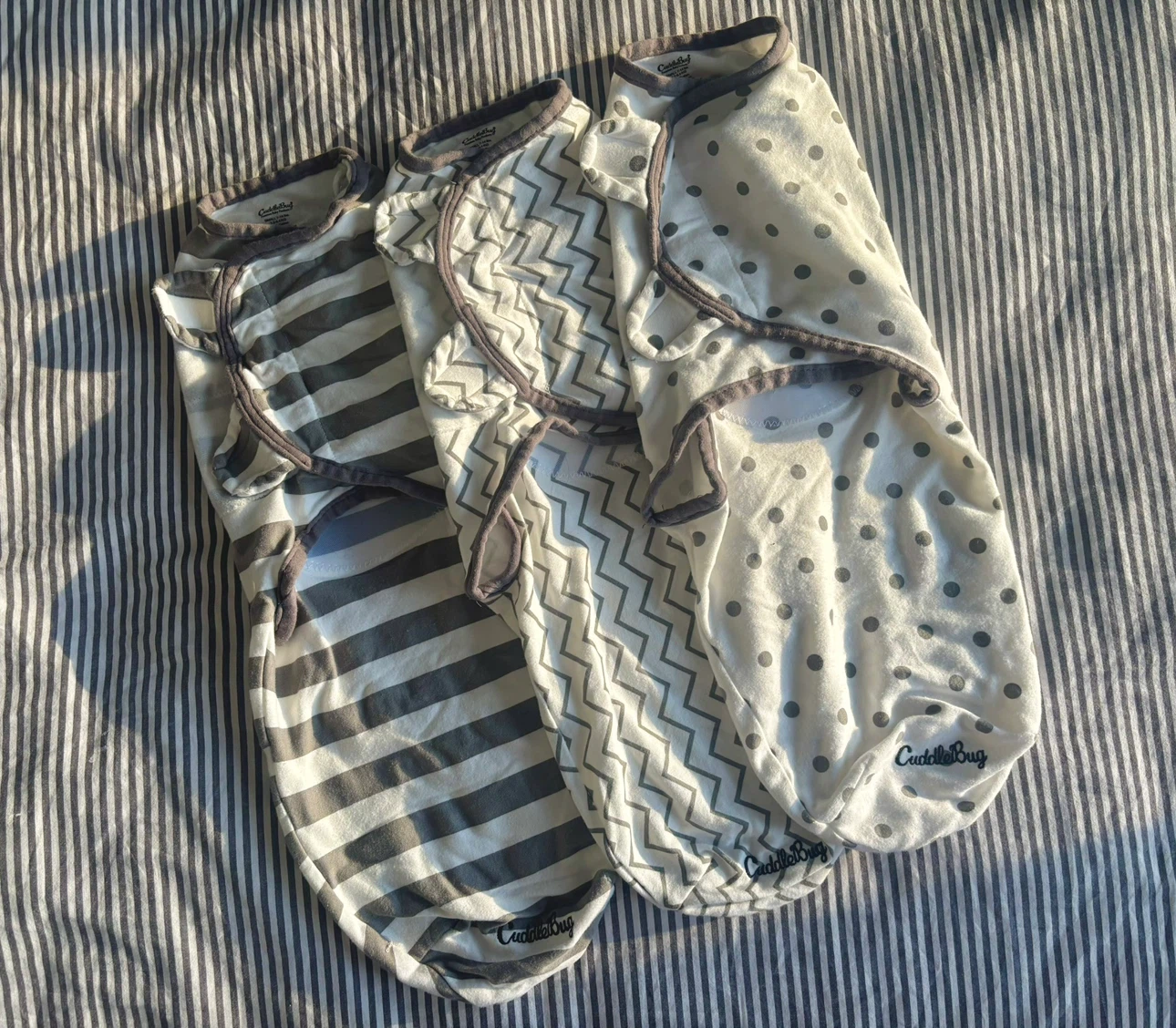 Velcro Baby Swaddles 0-3 Months, Cotton 3-Pack