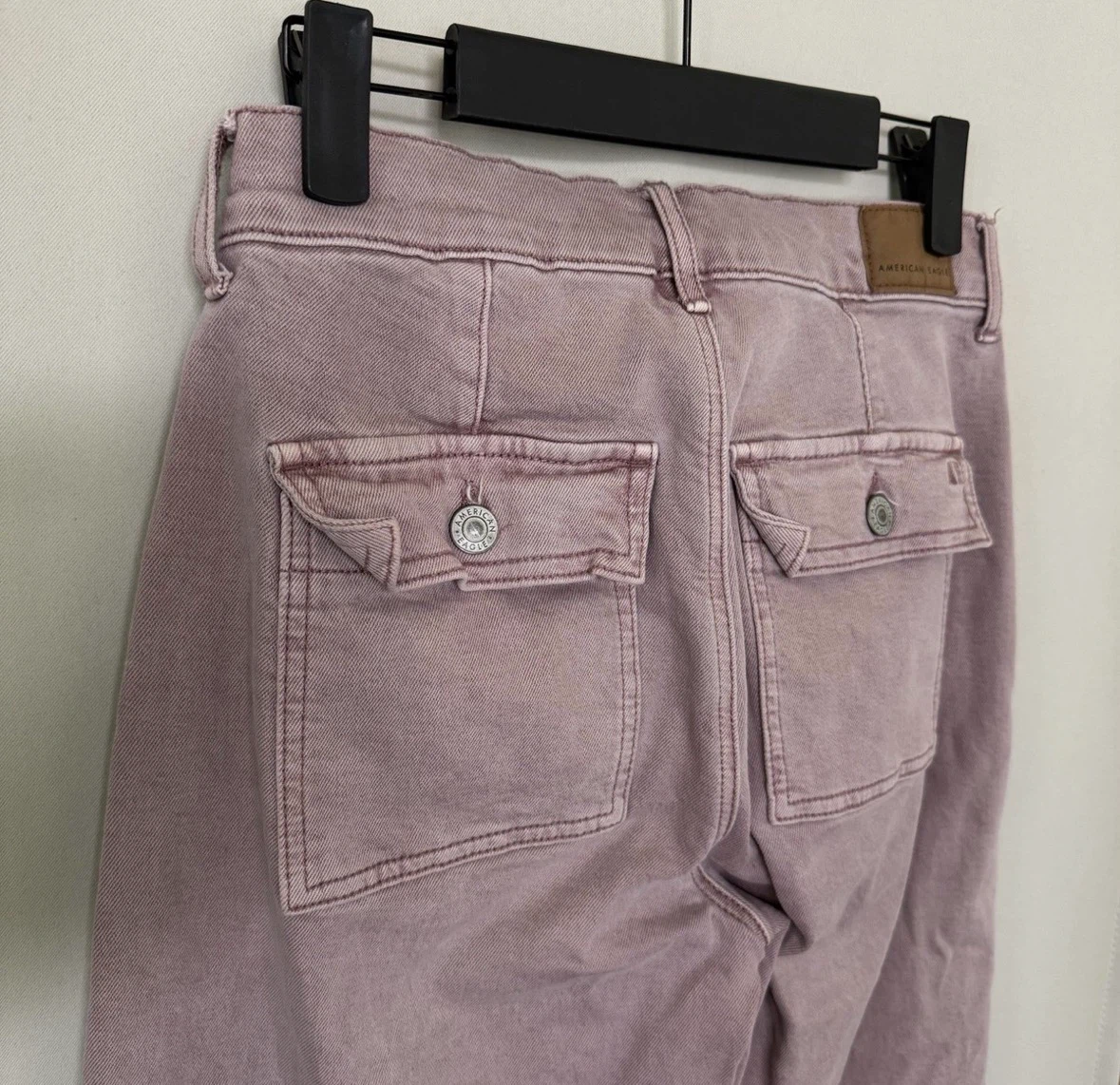 American Eagle :Muave Wide Leg Denim Jeans -Size  00 - photo 2