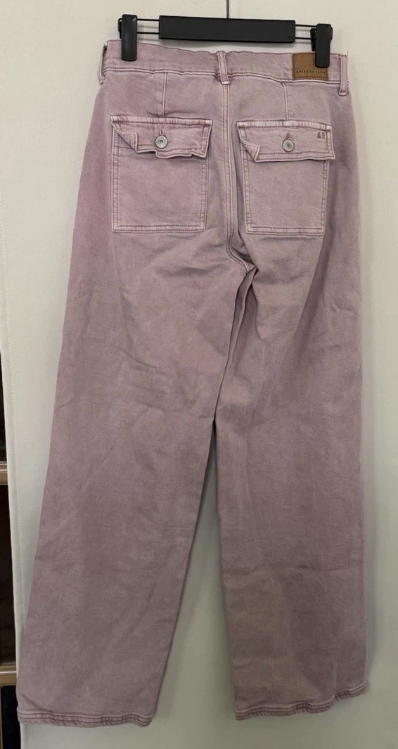 American Eagle :Muave Wide Leg Denim Jeans -Size  00 - photo 5