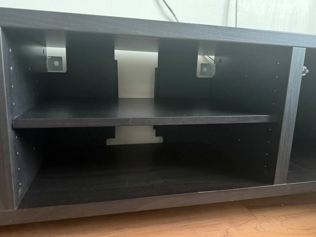 Dark Brown TV Stand with Cabinet Doors - photo 3
