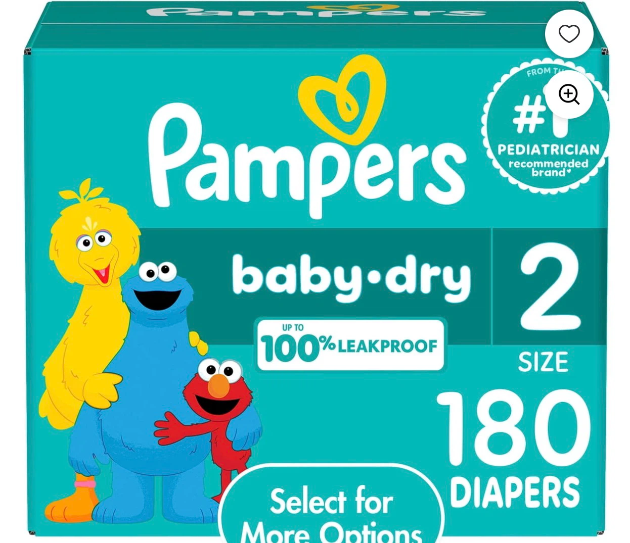 Pampers Baby-Dry Size 2 Diapers - 180 Count