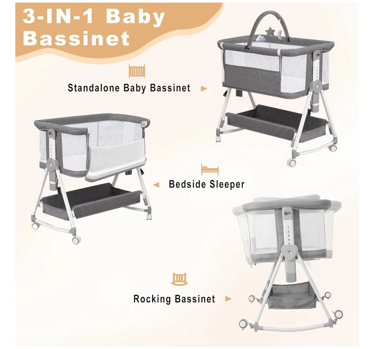 3-in-1 Baby Bassinet - photo 3