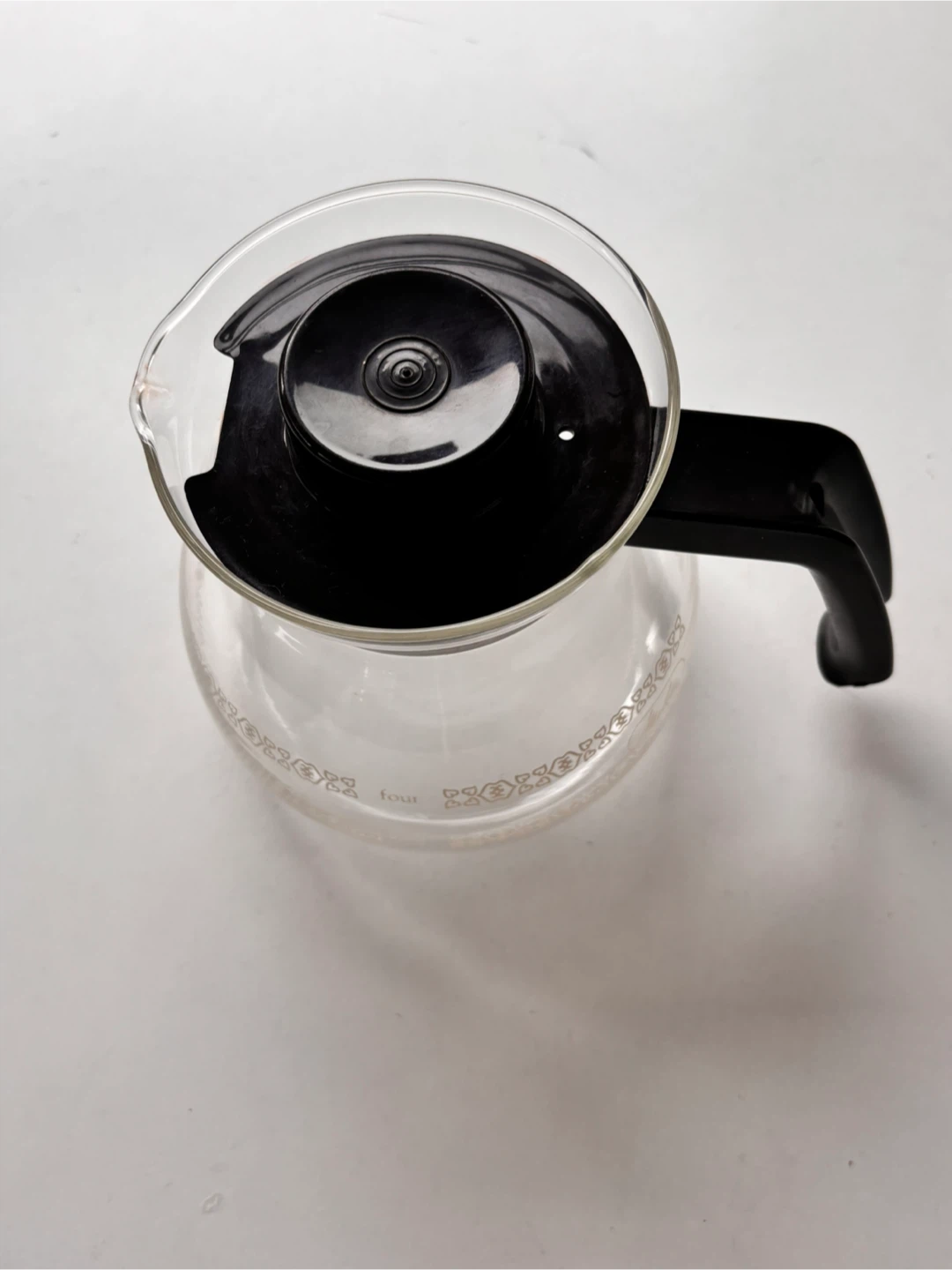 Glass Coffee Carafe with Black Handle - photo 2