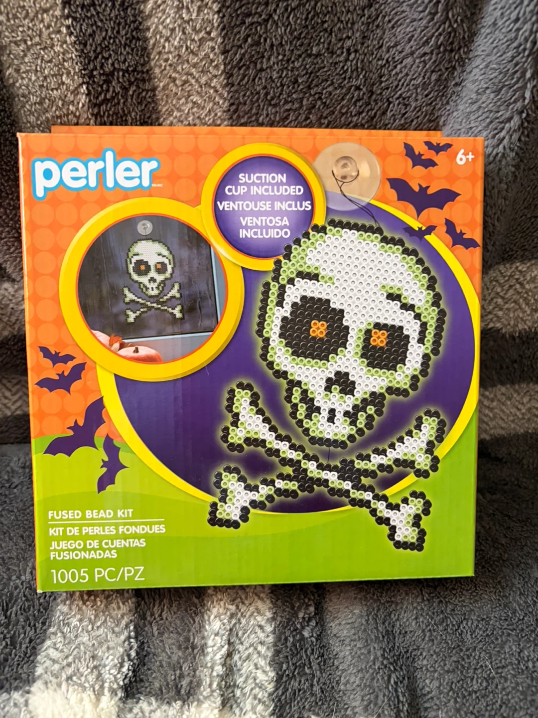 Perler Skull and Crossbones Glow in the Dark Fused Bead Kit