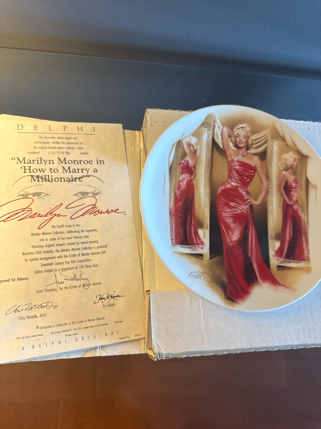 Delphi Marilyn Monroe Collector Plate How to Marry a Millionaire