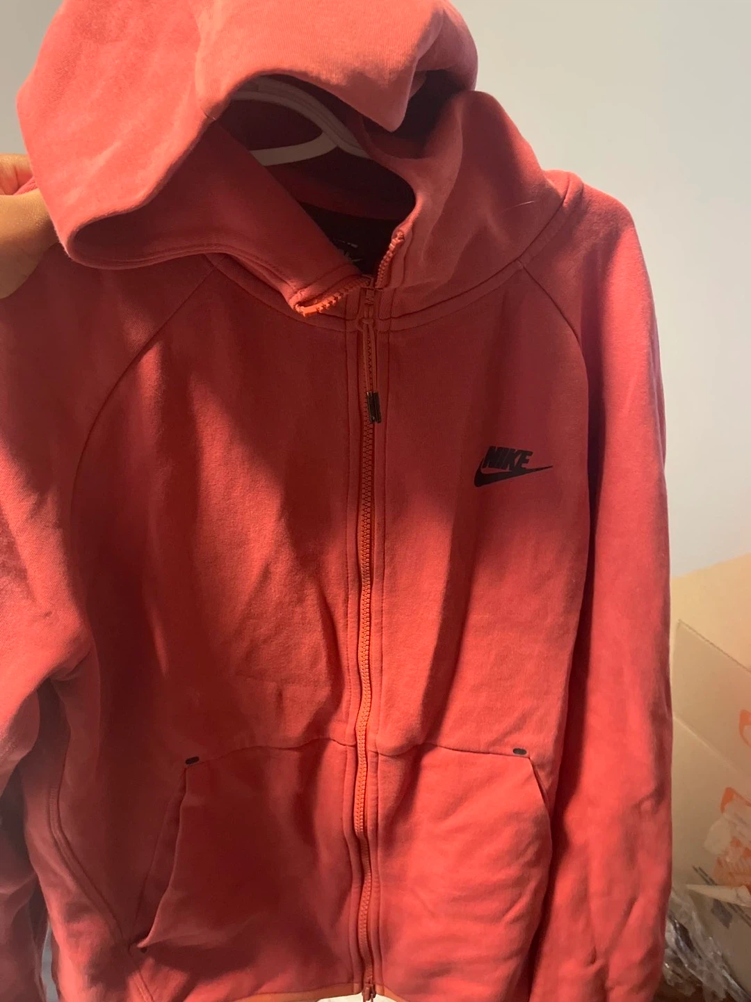 Nike Pink Zip-Up Hoodie Size Medium