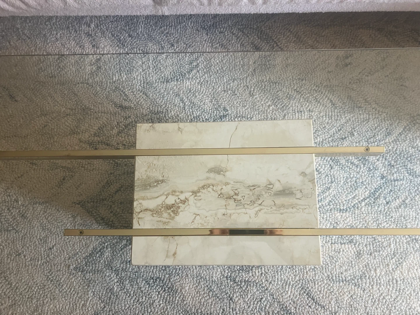 Travertine Marble and Glass Coffee Table - photo 3