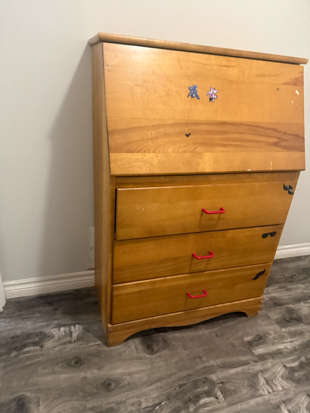 Wooden Secretary Desk with Drawers - photo 2