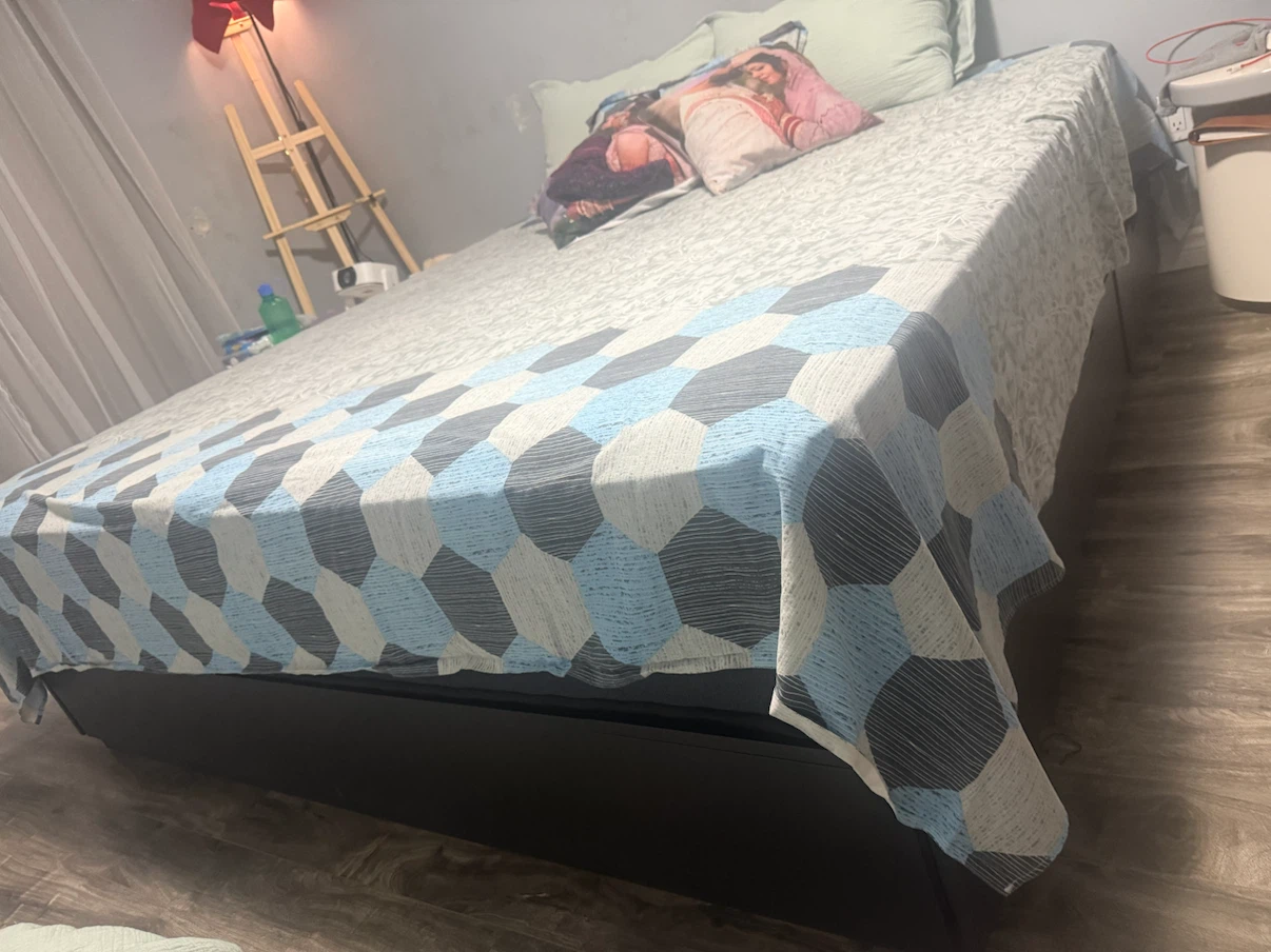 King size Black Bed Frame with Drawers included mattress - photo 2